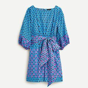 J.Crew -Dolman-sleeve mini dress in layered block print-Size L